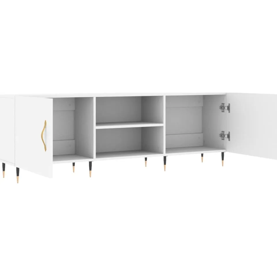 vidaXL Tv-meubel 150x30x50 cm bewerkt hout wit, foto 4