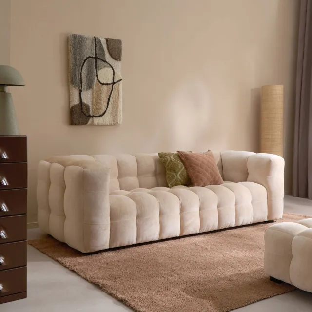 NOUS Living Mint 3-zitsbank beige, foto 2