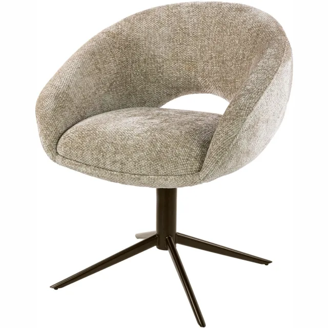 Nest of Nora Set van 2 - Nest of Nora Armstoel Mavo - Draaibaar - Bruin / zandbruin - Armstoelen met draaifunctie / fauteuil met pocket vering