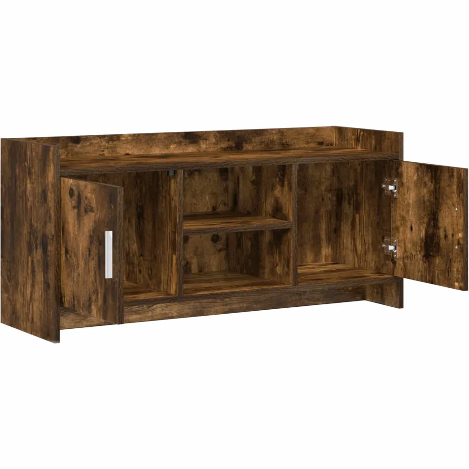 vidaXL TV-kast 102 x 33 x 47 cm Gerookt eiken Bewerkt hout, foto 4