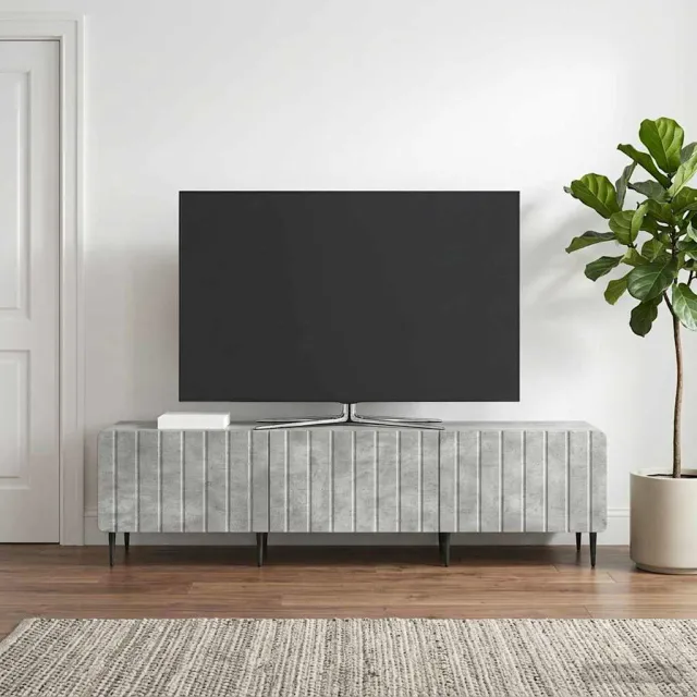 vidaXL TV-kast met lade Betongrijs 147 x 34,5 x 32 cm Bewerkt hout grijs, foto 2