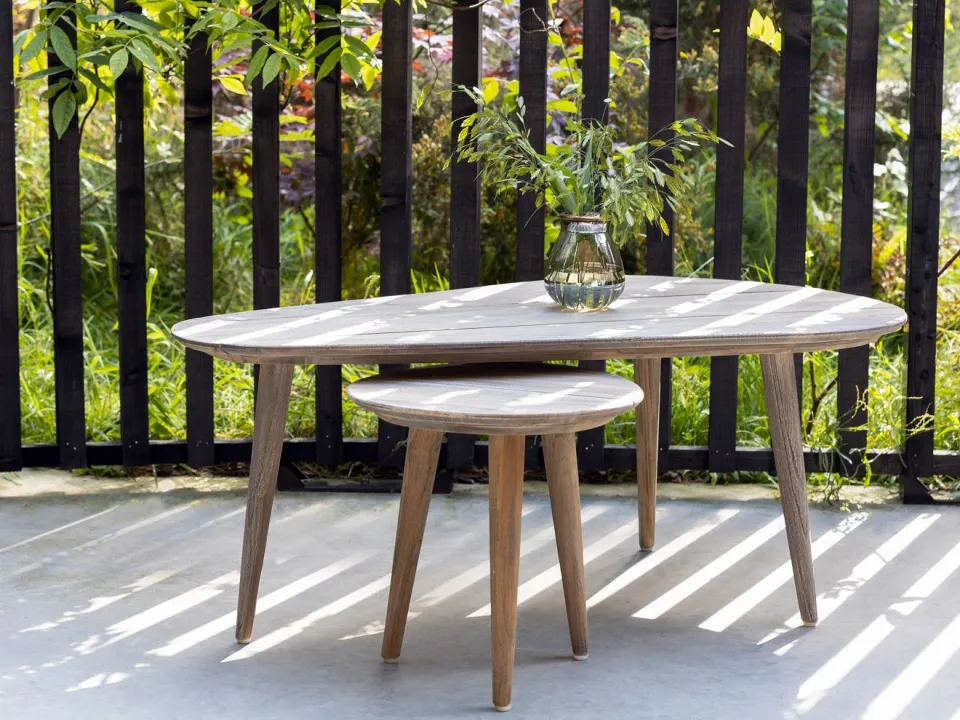 ROUGH Furniture ROUGH-K lounge tuintafel 66x116x45cm bruin, foto 3