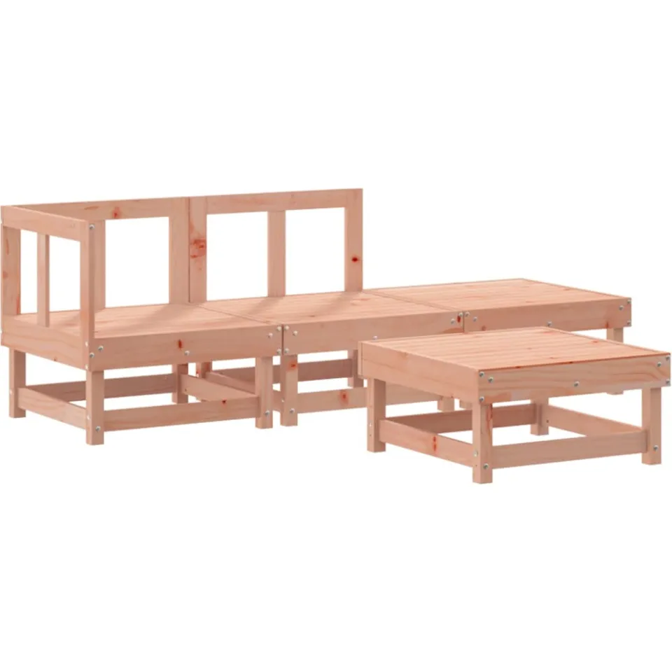 vidaXL 4-delige Loungeset massief douglashout bruin, foto 4