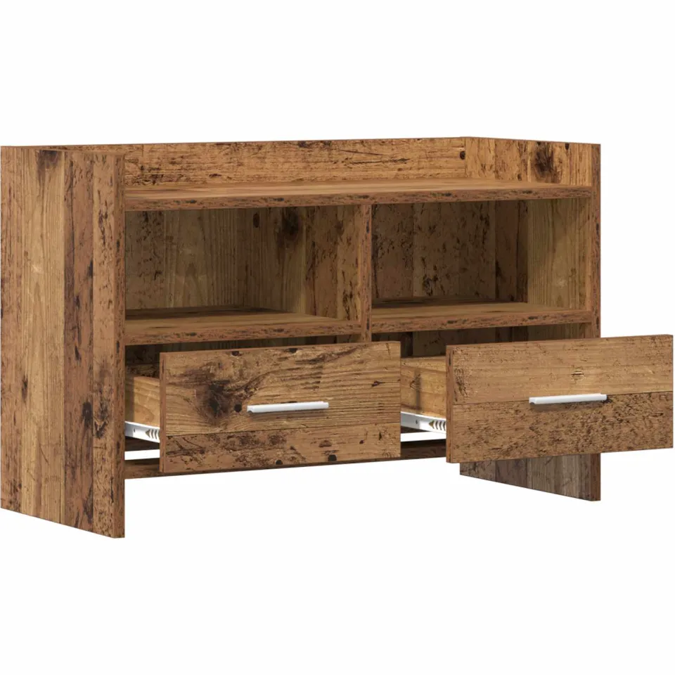 vidaXL TV-kast 71,5 x 33 x 47 cm Oud hout Bewerkt hout bruin, foto 4