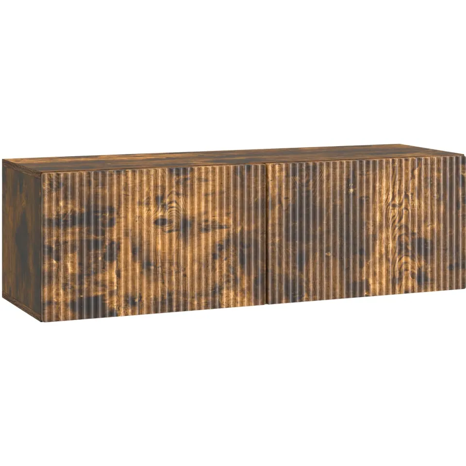 vidaXL Wandbeugel TV-kast 98 x 31 x 30 cm Gerookt eiken Bewerkt hout Bruin