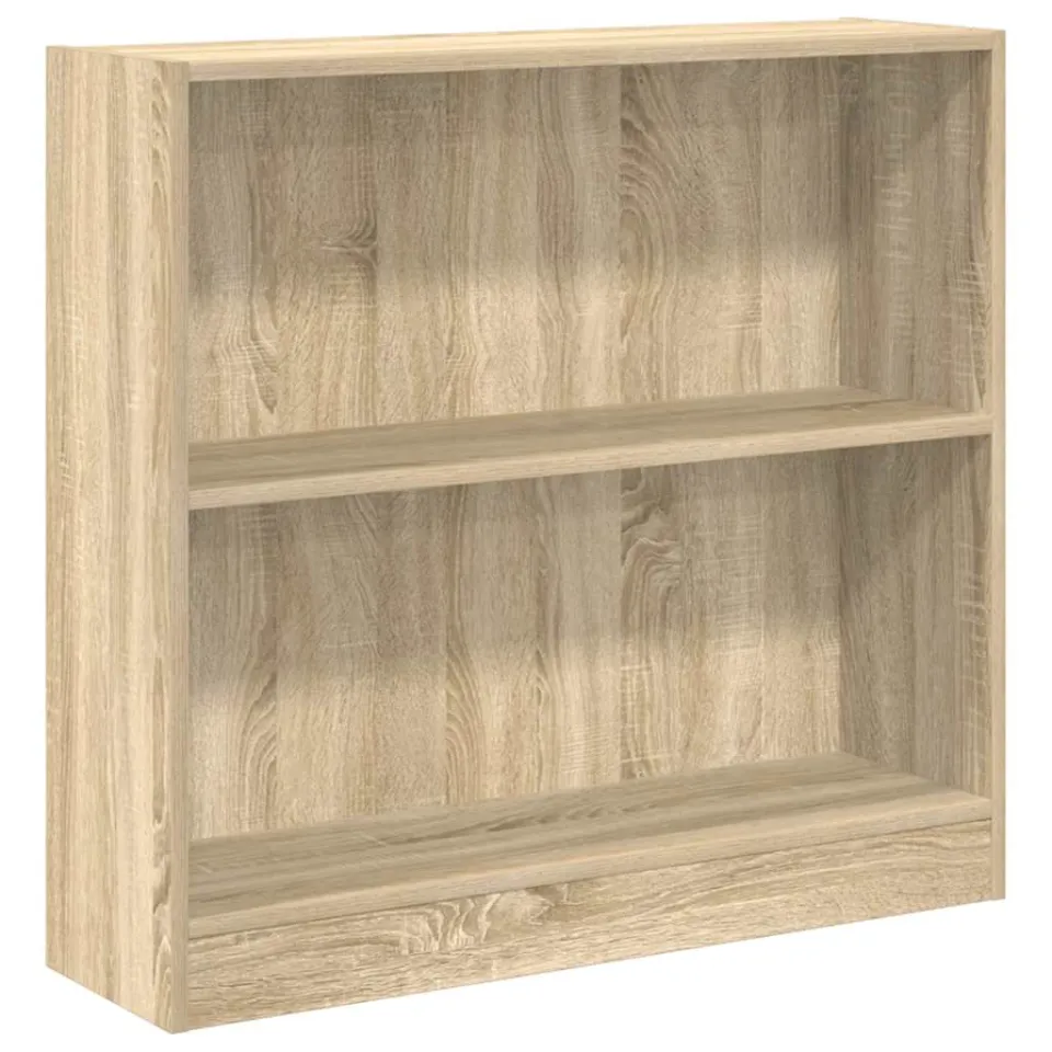 vidaXL Boekenkast 80x24x75 cm bewerkt hout sonoma eikenkleurig, foto 3
