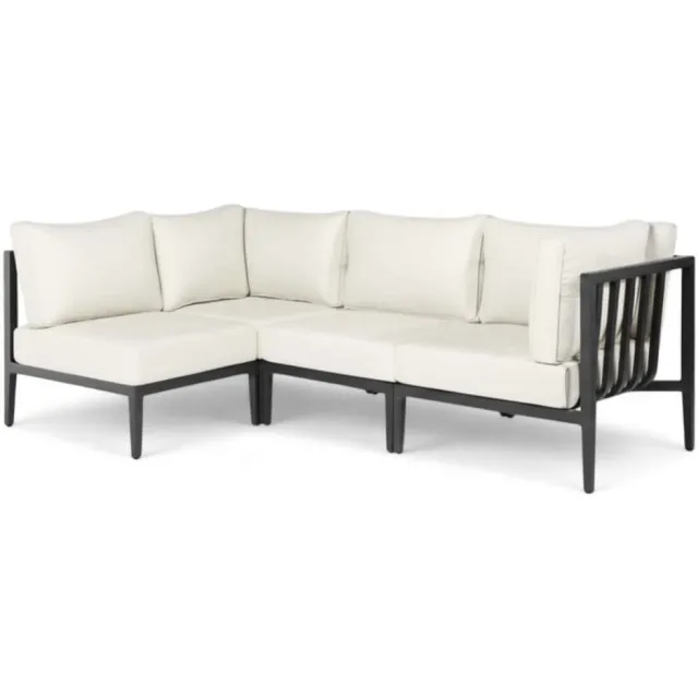Belito Daan Chaise Longue Loungeset | Aluminium | Rechts Lang Zwart