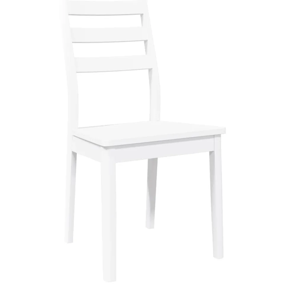 vidaXL Eetkamerstoelen 2 st massief hout rubber wit, foto 4