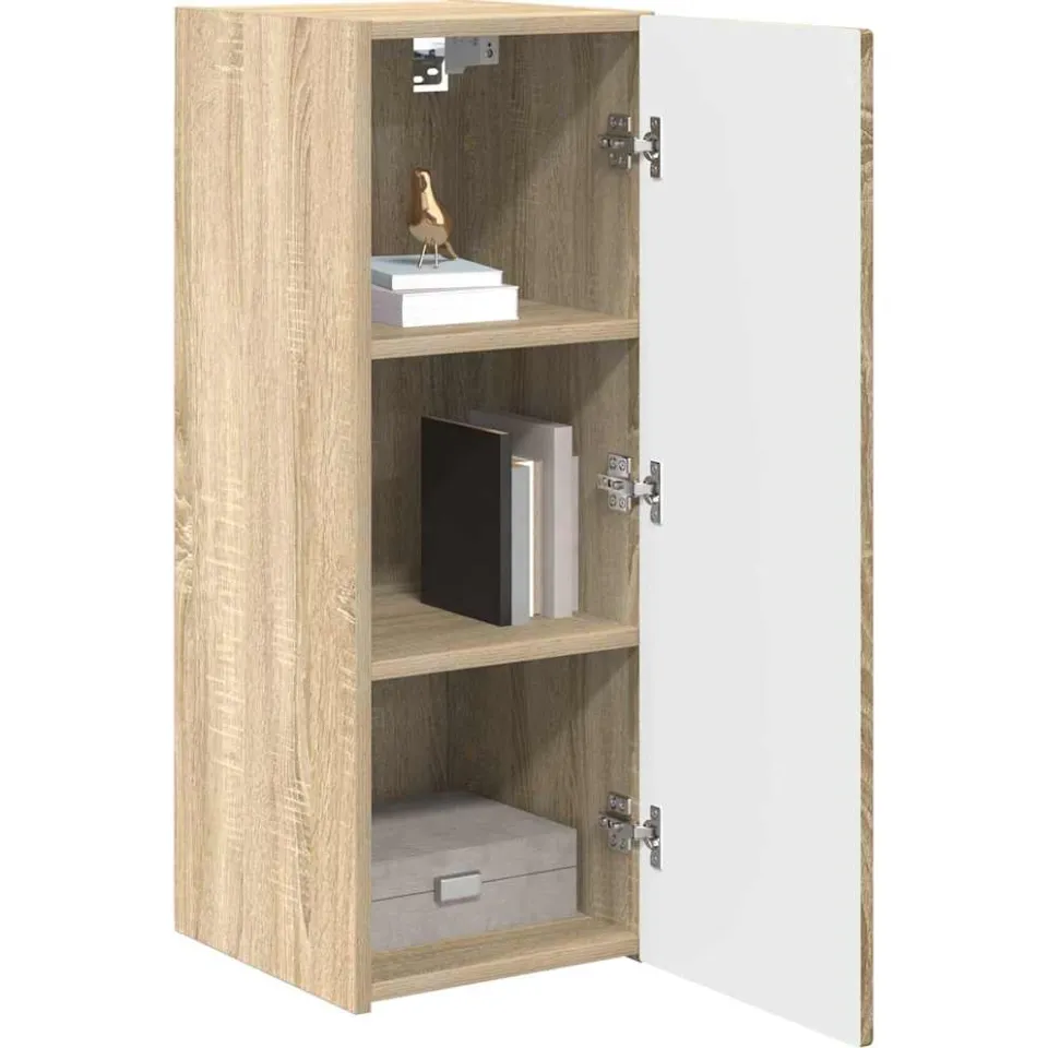 vidaXL TV Wandkast 30 x 31 x 80 cm Sonoma Bewerkt hout Bruin