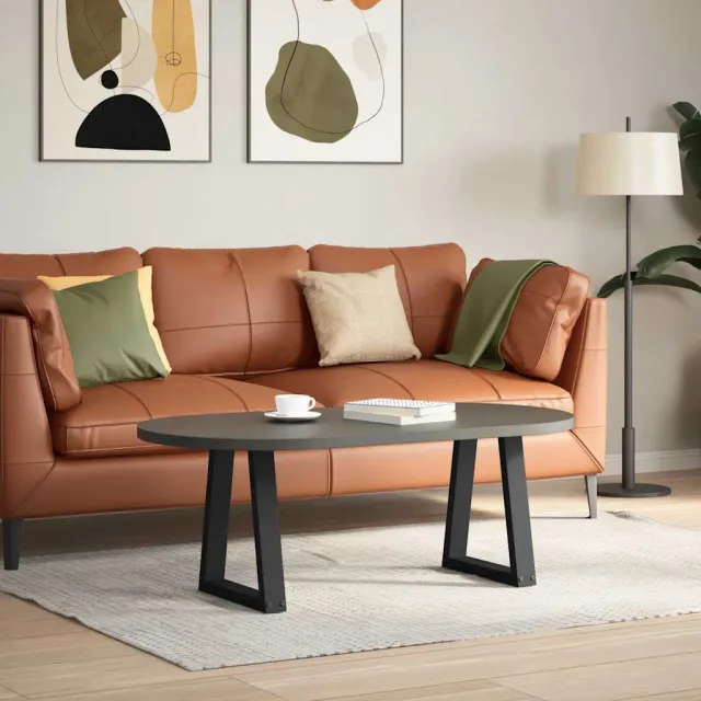 vidaXL Salontafelpoten 2 st V-vormig 28x(42-43,3) cm staal zwart