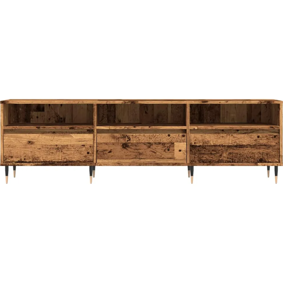 vidaXL Tv-meubel 150x30x44,5 cm bewerkt hout oud houtkleurig bruin, foto 4