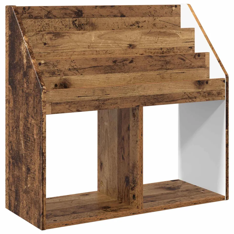 vidaXL Kinderen Boekenkast Oudhout 72,5 x 29,5 x 69 cm Bewerkt hout bruin, foto 3