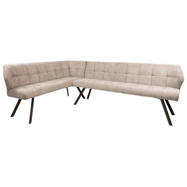 Nest of Nora Hoekbank Elda - Linkerhoek - Chenille stof - Zand-bruin Beige