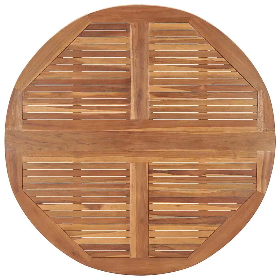 vidaXL Tuintafel inklapbaar Ø110x75 cm massief teakhout bruin, foto 4