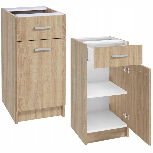 STAMAR Keukenonderkast 40 cm - sonoma eiken - 1 lade, 1 deur en 1 legplank Eiken sonoma