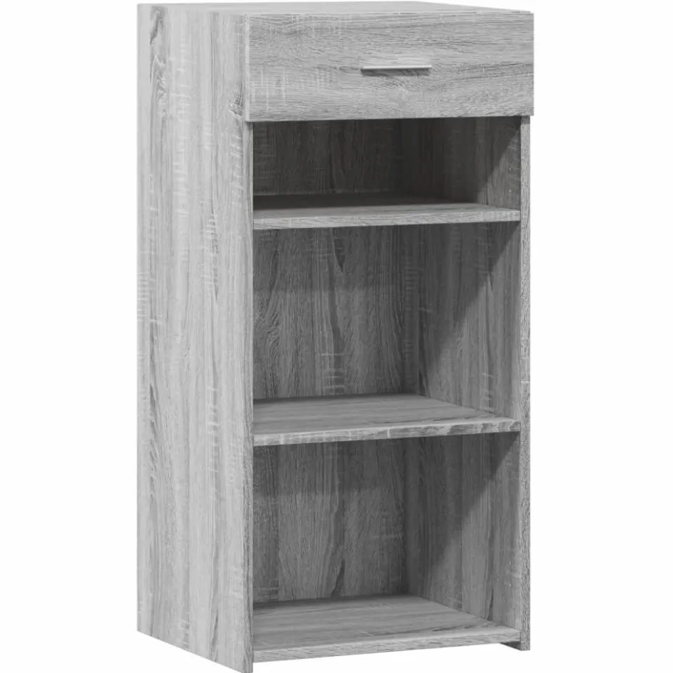 vidaXL Dressoir 45x42,5x93 cm bewerkt hout grijs sonoma eikenkleurig, foto 3