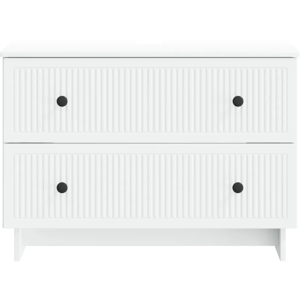 vidaXL Badkamer wastafelkast EDE Wit 82 x 41 x 59 cm Bewerkt hout, foto 4