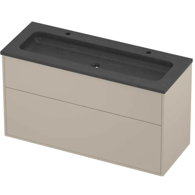 Proline Rollo Badmeubelset Hardsteen Elegant In Kader 120x46x67 cm Blue Stone Soft Linen Beige
