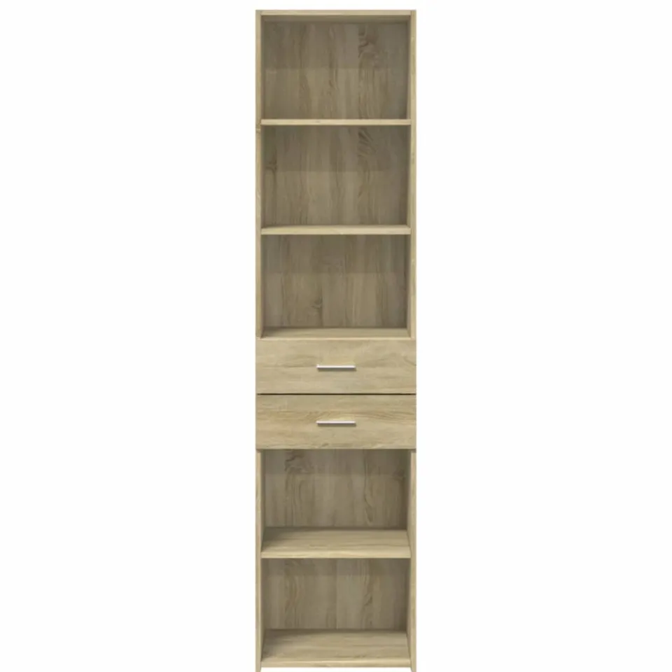 vidaXL Hoge kast 45x42,5x185 cm bewerkt hout sonoma eikenkleurig Bruin