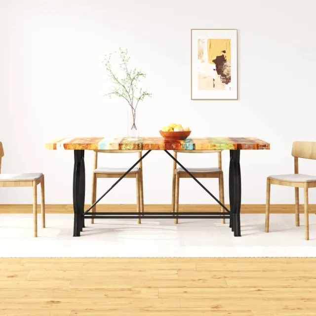 vidaXL Eettafel 180 cm massief gerecycled hout Bruin