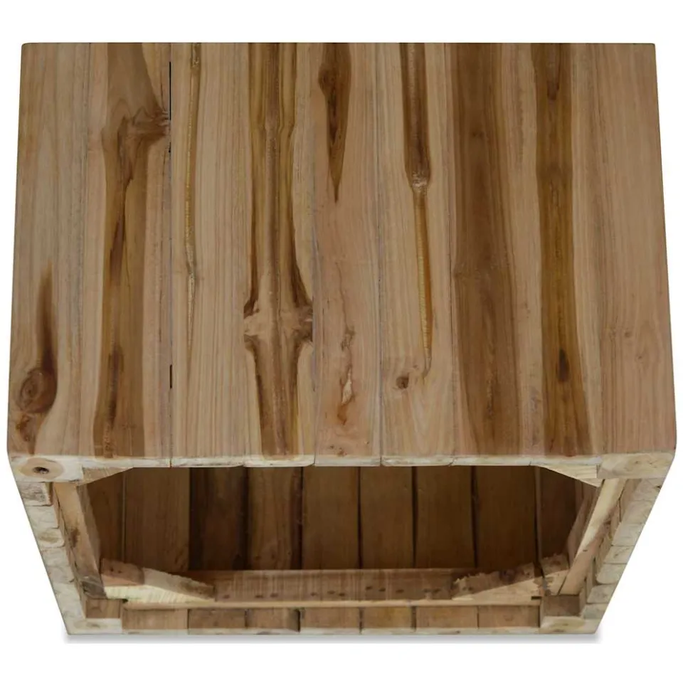 vidaXL Salontafel 50x50x35 cm echt teakhout bruin, foto 3