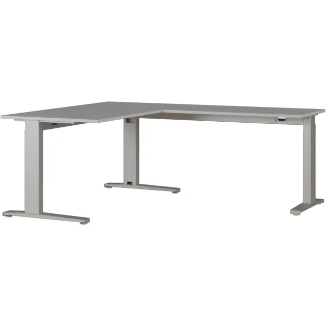 Hoekbureau Ergonoma Lichtgrijs