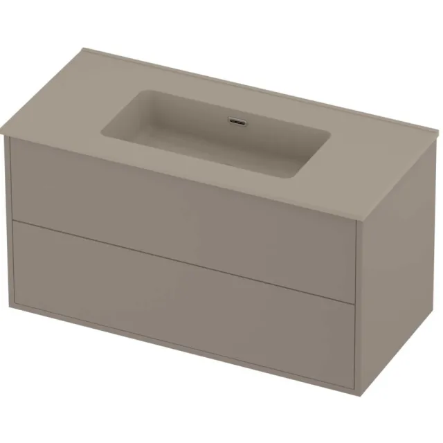 Proline Tribute Badmeubelset Porselein Elegant 2 Laden 100x46x54 cm Mat Crème Cotton Clay Beige