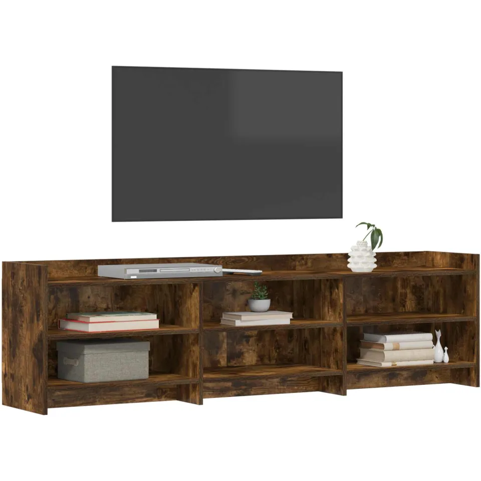 vidaXL TV-kast 168 x 33 x 47 cm Gerookt eiken Bewerkt hout Bruin