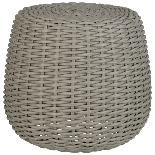 Vega Hocker/ bijzettafel voor buiten Tavano; 55x50 cm (ØxH); grijs gemêleerd; cylindrisch