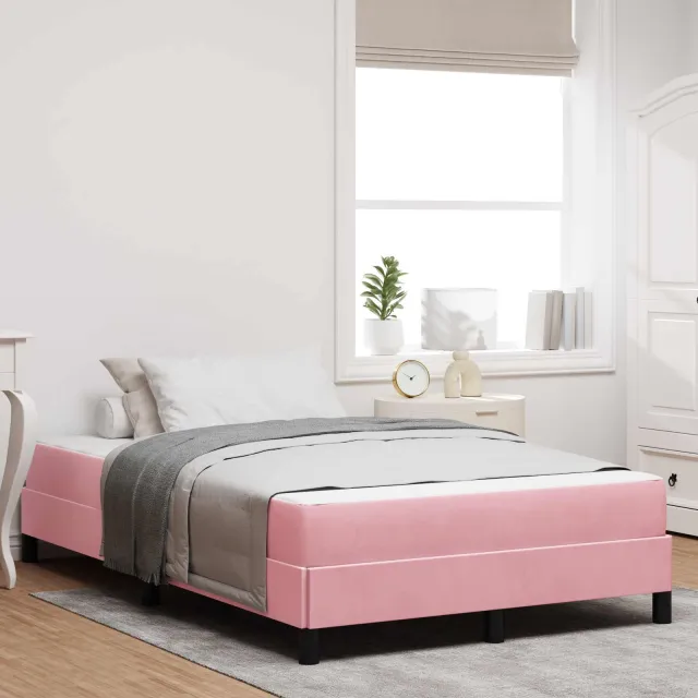 vidaXL Boxspringbed met matras Lichtgrijs 120 x 190 cm Stof