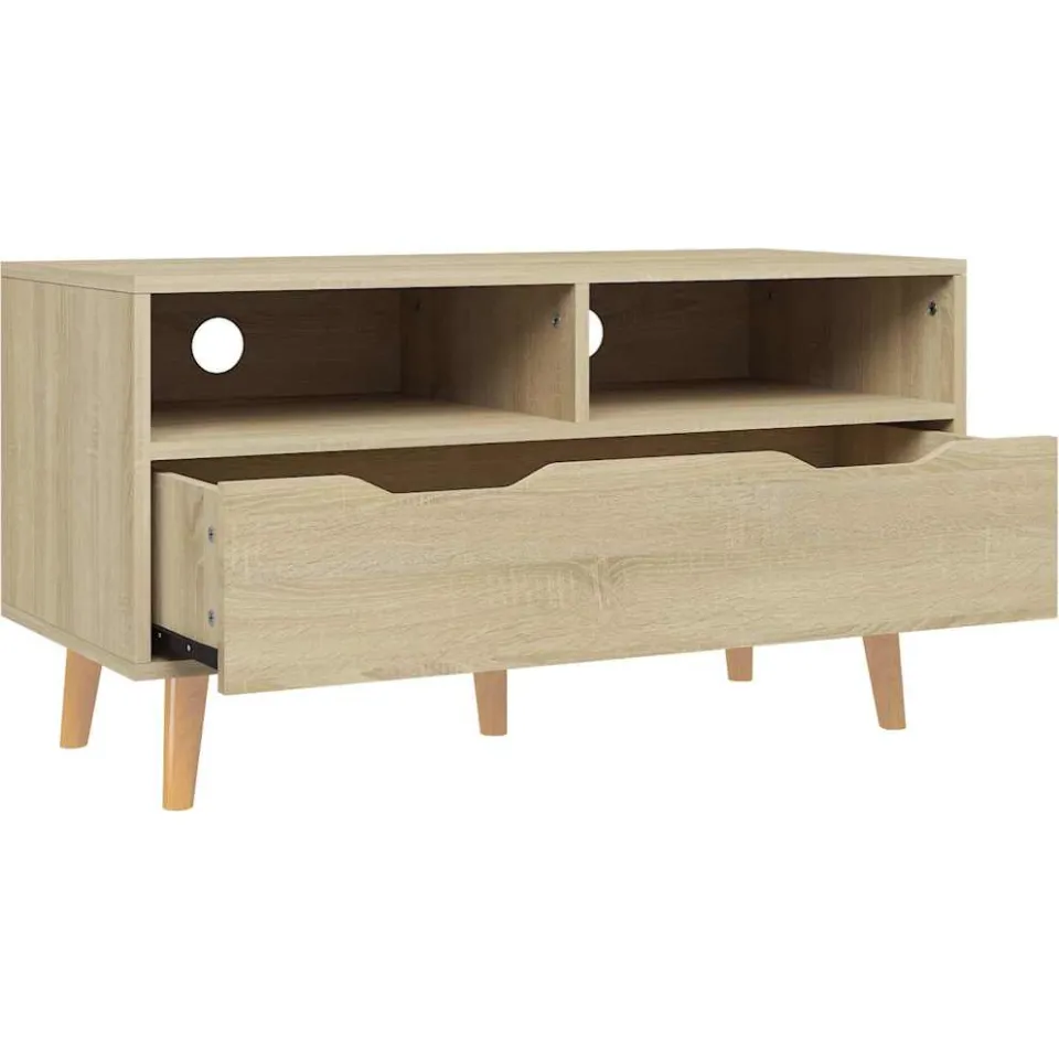 vidaXL Tv-meubel 90x40x48,5 cm bewerkt hout sonoma eikenkleurig Bruin