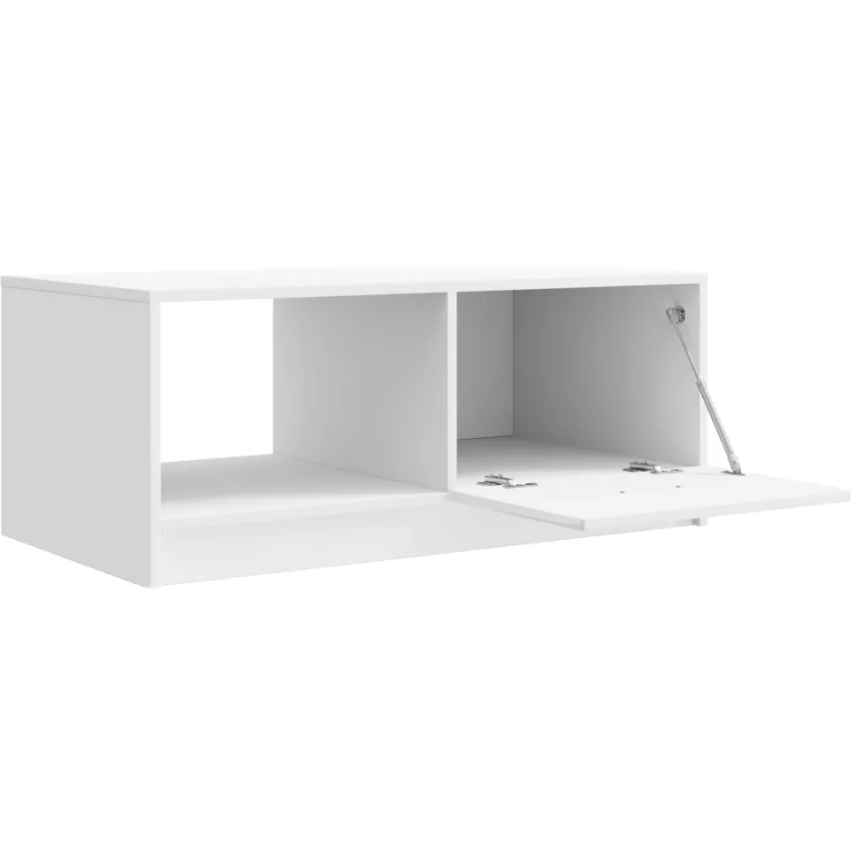 vidaXL Salontafel Hoogglans Wit 90 x 50 x 37 cm Bewerkt hout, foto 3