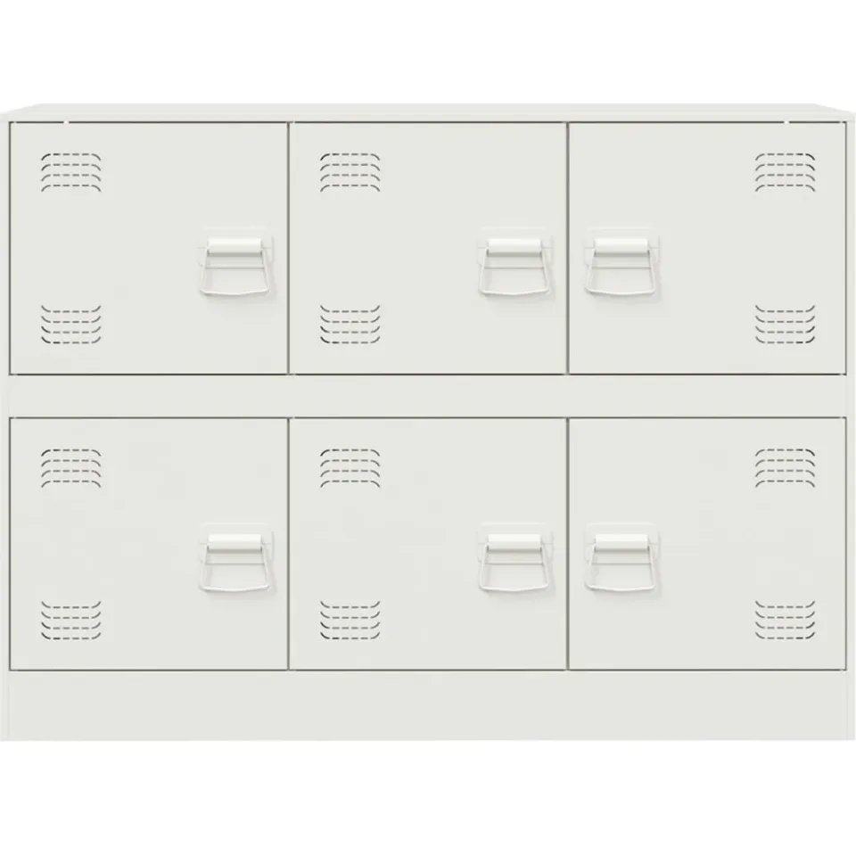 vidaXL Dressoir 99x39x73 cm staal wit, foto 4