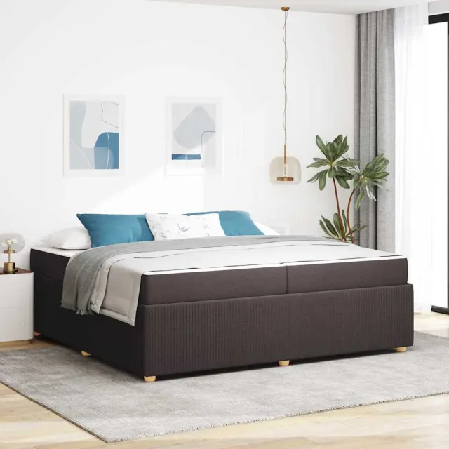 vidaXL Bedframe Donkerbruin 200 x 200 cm Stof