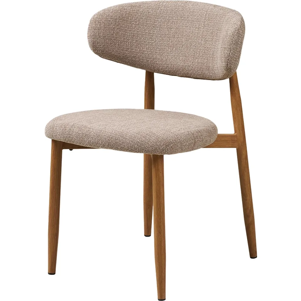 Nolon Jolien eetkamerstoel taupe mixed - naturel onderstel, foto 2