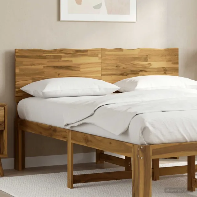 vidaXL Live Edge Hoofdbord ROSTOCK Witgewassen 150 cm Bruin