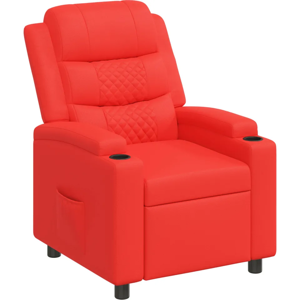 vidaXL Ligstoel Rood 75 x 93 x 98 cm Stof