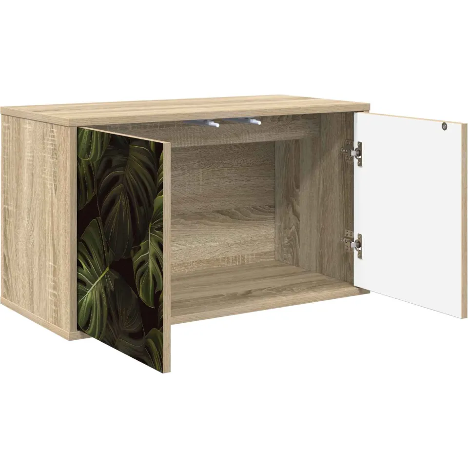 vidaXL Wandgemonteerd tv-meubel ELBURG 69 x 33 x 40 cm Sonoma Eiken Bruin