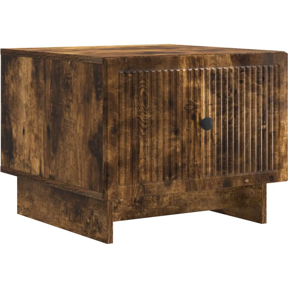 vidaXL Salontafel Gerookt eiken 49 x 50 x 40 cm Bewerkt hout, foto 3