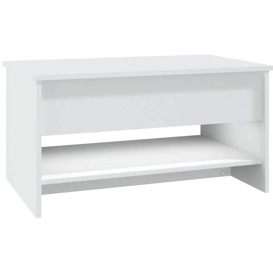 vidaXL Salontafel 80x50x40 cm bewerkt hout wit, foto 4