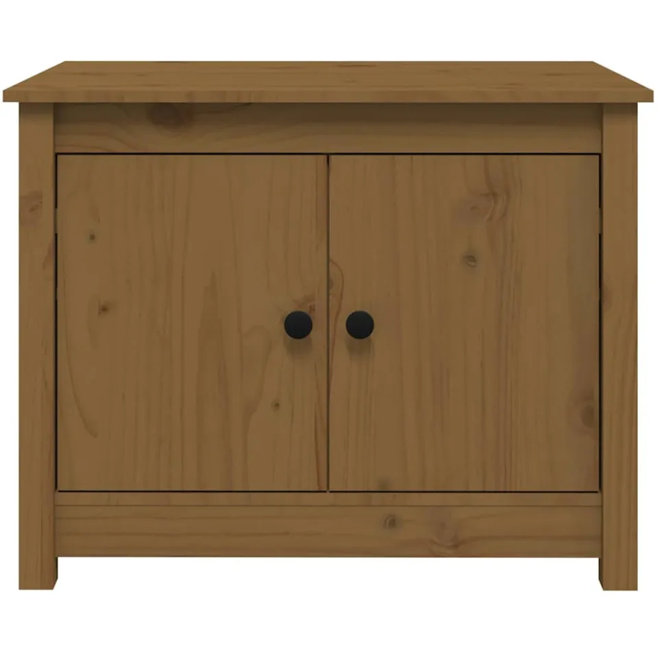 vidaXL Salontafel 71x49x55 cm massief grenenhout honingbruin bruin, foto 3