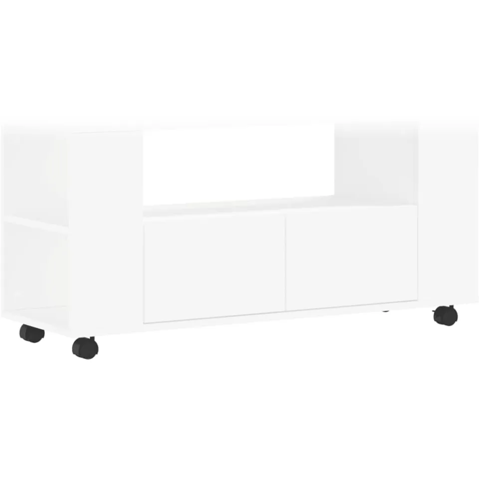 vidaXL Tv-meubel 102x34,5x43 cm bewerkt hout wit, foto 3