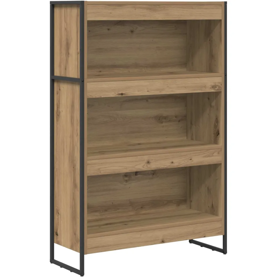 vidaXL Boekenkast 80 x 30 x 121 cm Bewerkt hout Ambachtelijk eiken, foto 3