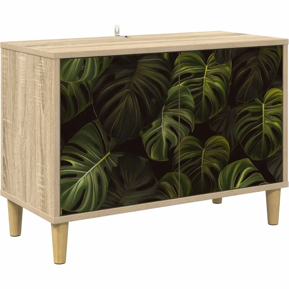 vidaXL Tv-meubel ELBURG 69 x 33 x 50 cm Sonoma Bewerkt hout bruin, foto 3