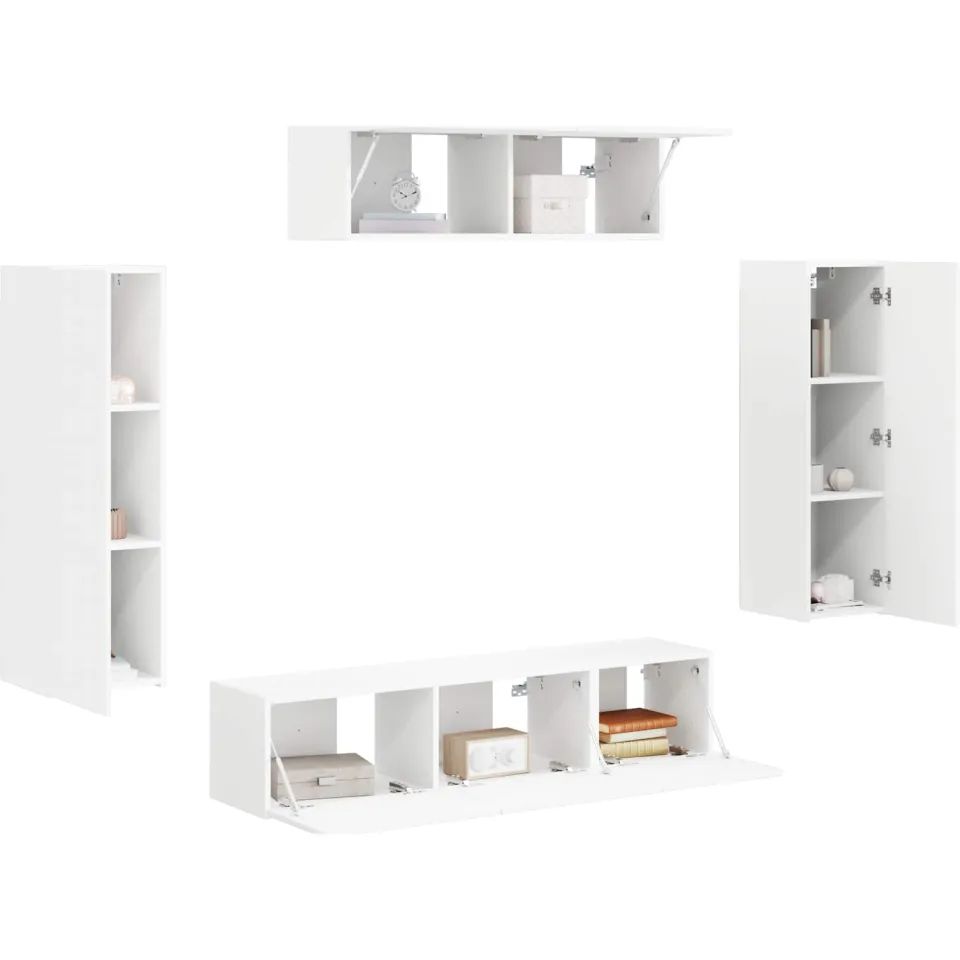 vidaXL TV-kast 5 st Wit