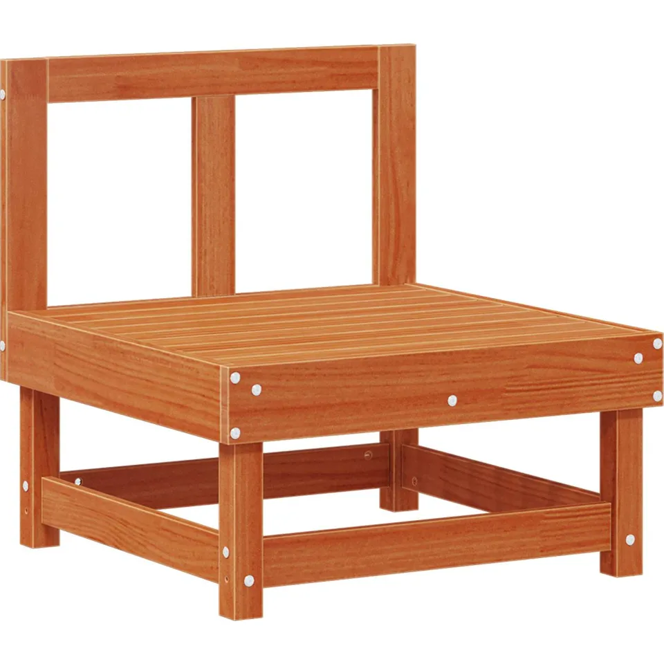 vidaXL Tuin loungeset 5 st Waskleur Bruin Massief grenenhout