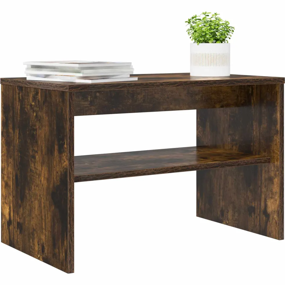 vidaXL TV-kast 60 x 35 x 40 cm Gerookt eiken Bewerkt hout Bruin