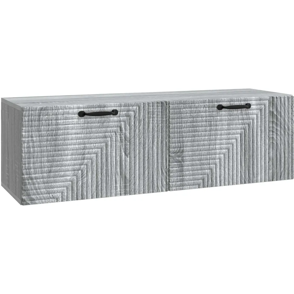 vidaXL Wandbeugel TV-kast Grijs sonoma 98 x 31 x 30 cm Bewerkt hout
