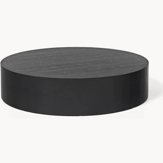 Westwing Collection XL ronde houten salontafel Dan Zwart