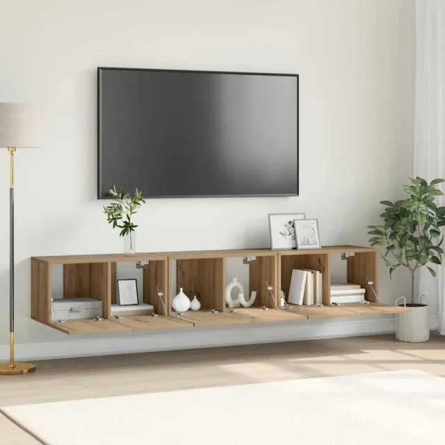 vidaXL Tv-meubelset 3 st Bruin Bewerkt hout, foto 2